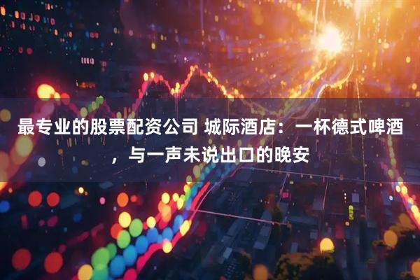 最专业的股票配资公司 城际酒店：一杯德式啤酒，与一声未说出口的晚安